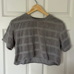 Cropped Terry Cloth Shirt